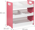Children's Shelf 5 Compartments Storage with Handles