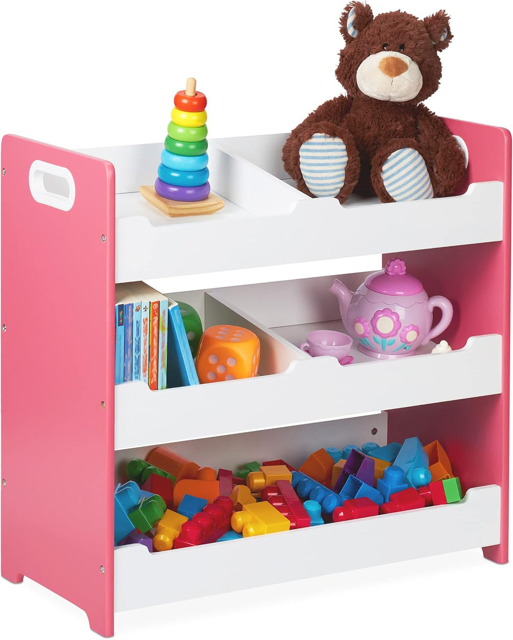 Children's Shelf 5 Compartments Storage with Handles