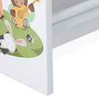Children's Shelf 6 Boxes 4 Fabric Compartments Campfire