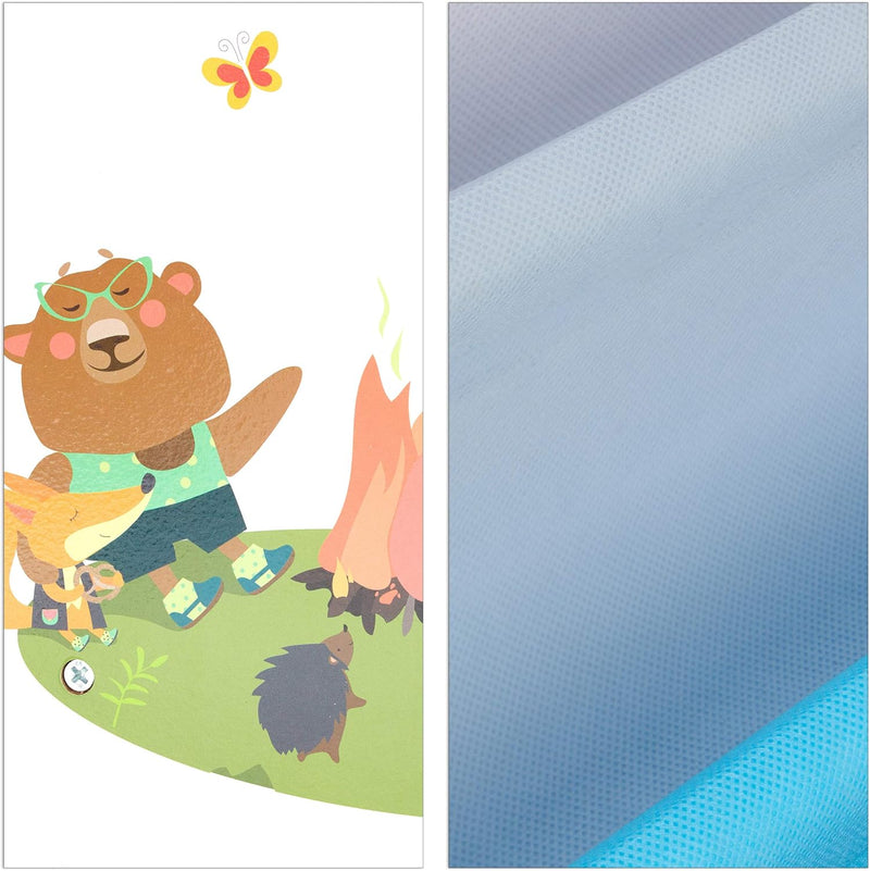 Children's Shelf 6 Boxes 4 Fabric Compartments Campfire