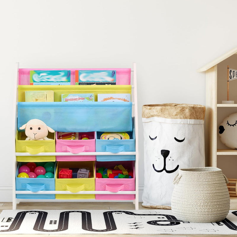 Children's Shelf 6 Boxes Compartments for Books Toy