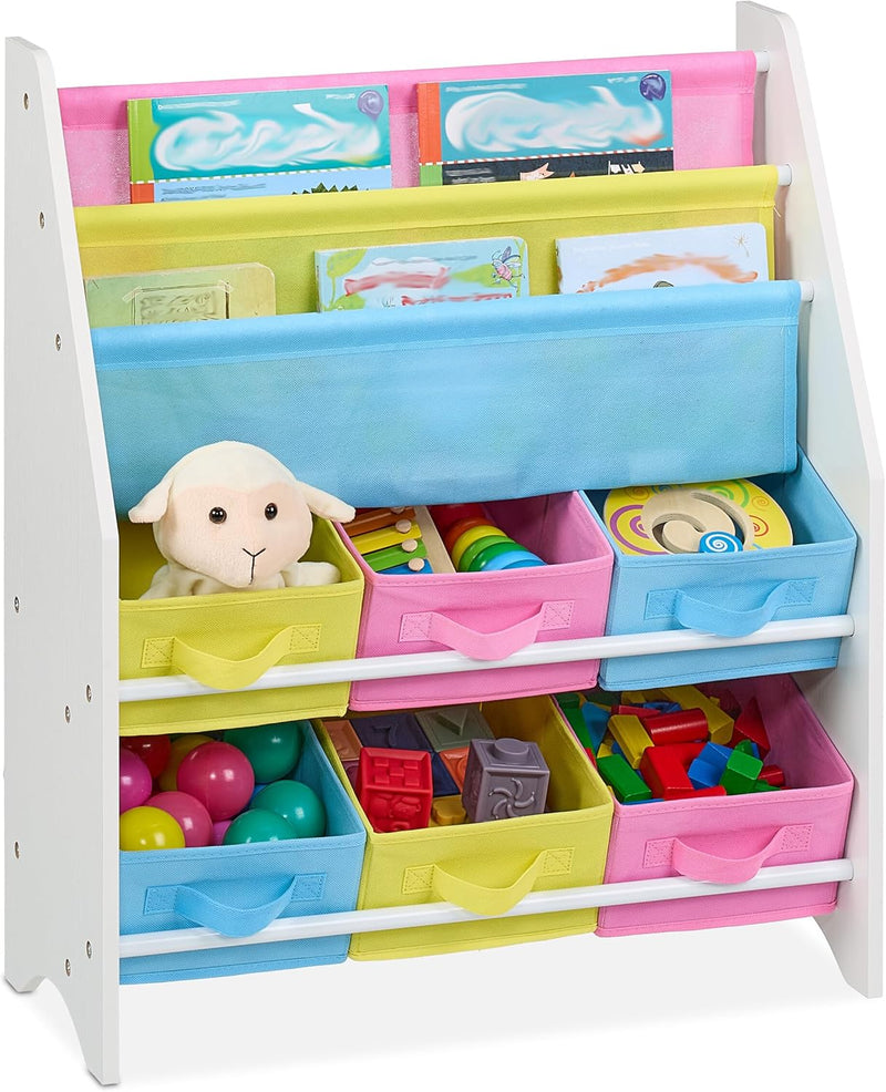 Children's Shelf 6 Boxes Compartments for Books Toy