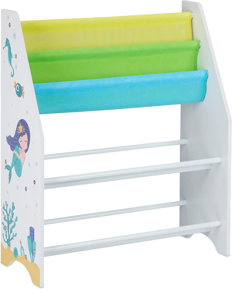 Children's Shelf Mermaid Motif 6 Boxes Compartments