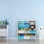 Children's Shelf Animals Motif 4 Boxes Compartments