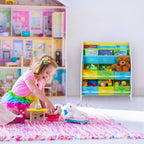 Children's Shelf Mermaid Motif 6 Boxes Compartments
