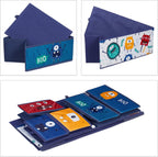 Children's Shelf with 6 Fabric Boxes Monster Design