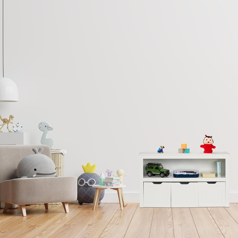 Children's Storage Unit 3 Boxes with Wheels