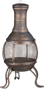 Chiminea Fire Poker Grate Spark Guard Garden Patio