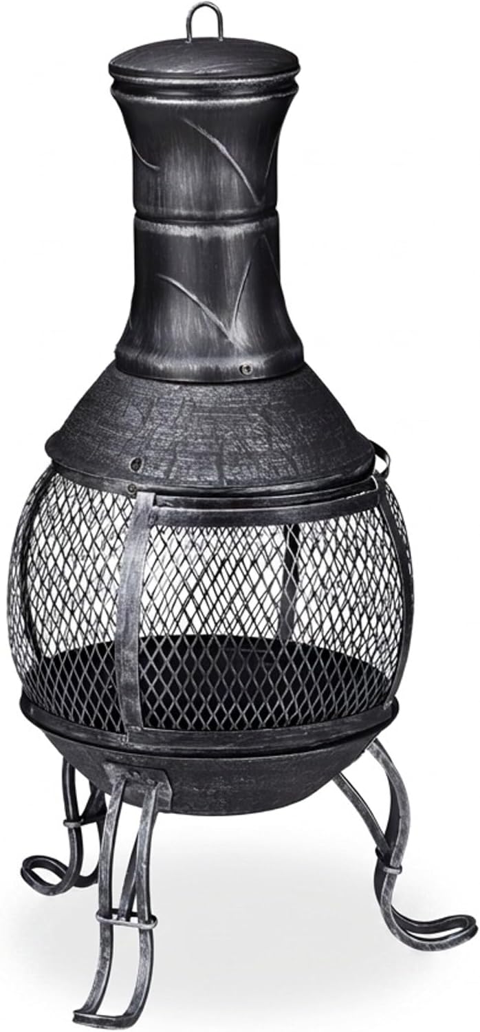 Chiminea Fire Poker Grate Spark Guard Garden Patio