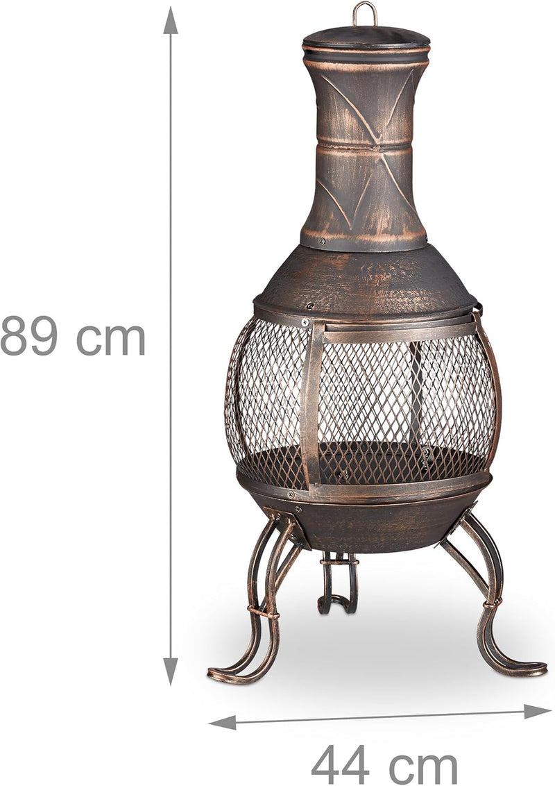 Chiminea Fire Poker Grate Spark Guard Garden Patio