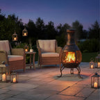 Chiminea Fire Poker Grate Spark Guard Garden Patio