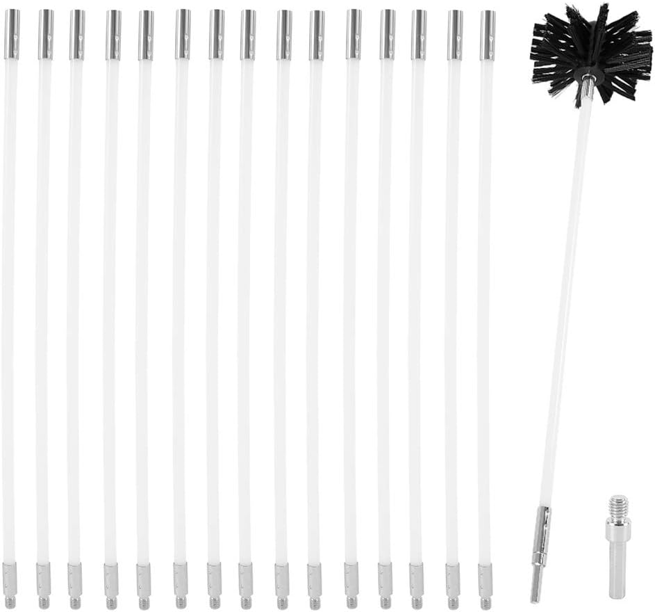 Chimney Cleaning Brush Kit Sweep Sweeping Drain Rod