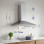 Chimney Cooker Hood Class A++ 404m³ H