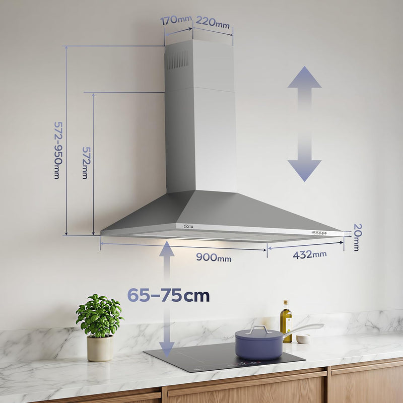 Chimney Cooker Hood Class A++ 404m³ H