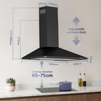 Chimney Cooker Hood Class A++ 404m³ H