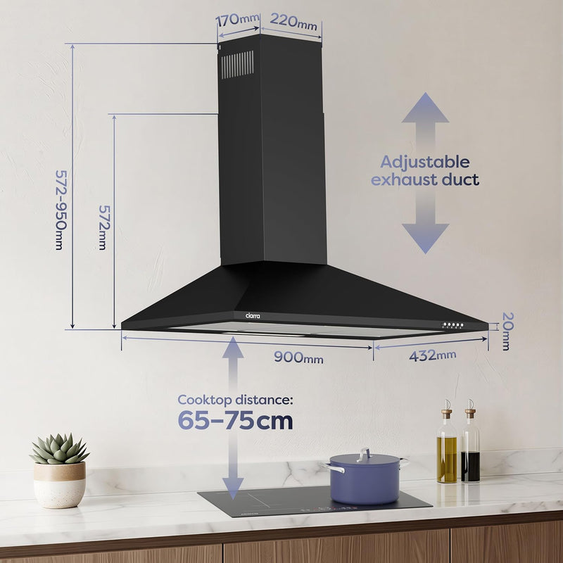 Chimney Cooker Hood Class A++ 404m³ H