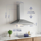 Chimney Cooker Hood Class A++ 404m³ H