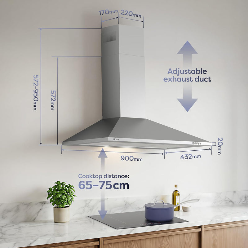 Chimney Cooker Hood Class A++ 404m³ H