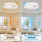 50CM LED Ceiling Fan with Lights Flush Mount