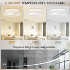 50CM LED Ceiling Fan with Lights Flush Mount