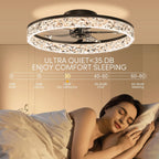 50CM LED Ceiling Fan with Lights Flush Mount