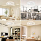 50CM LED Ceiling Fan with Lights Flush Mount