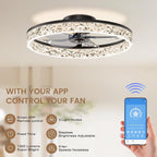 50CM LED Ceiling Fan with Lights Flush Mount