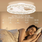 50CM LED Ceiling Fan with Lights Flush Mount