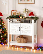 Vintage Console Table Farmhouse Kitchen Sideboard Cabinet