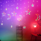Christmas LED Stars Curtain Lights 12 138 Window