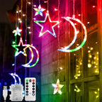 Christmas LED Stars Curtain Lights 12 138 Window