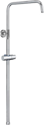 Chrome Dual Rigid Riser Kit with Round Overhead