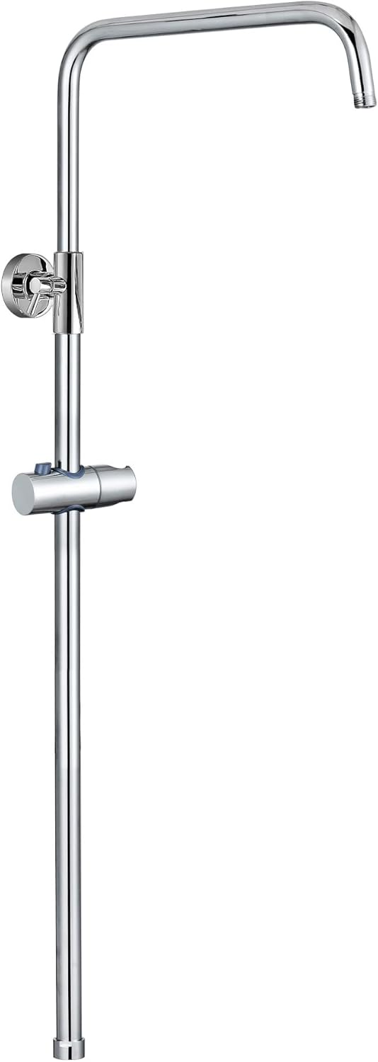 Chrome Dual Rigid Riser Kit with Round Overhead