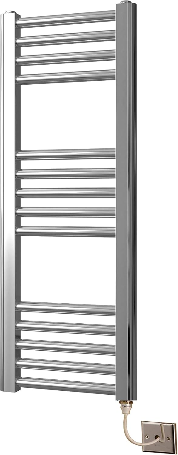 Chrome Electric Heated Towel Rail 300MM Wide X