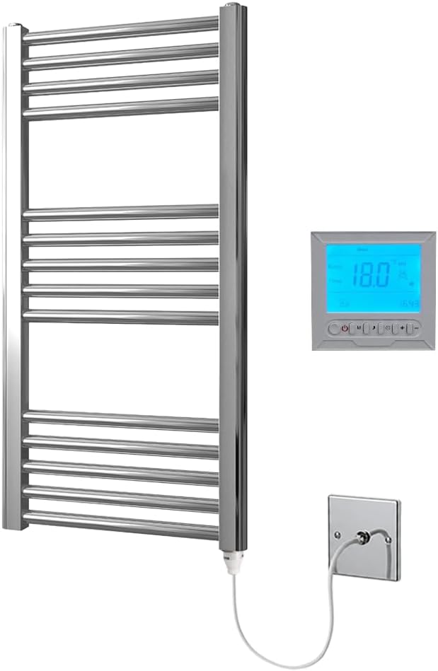 Chrome Electric Heated Towel Rail 400MM