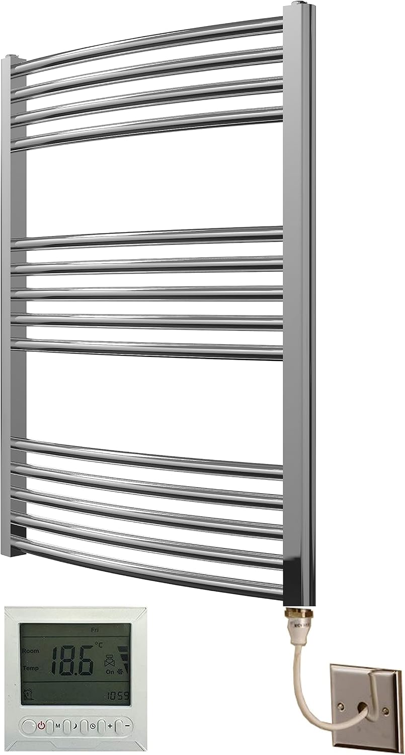 Chrome Electric Heated Towel Rail 600MM