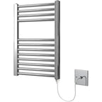 Chrome Electric Heated Towel Rail Straight 400MM