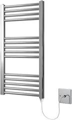 Chrome Electric Heated Towel Rail Straight 400MM W