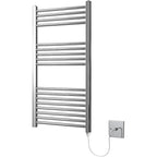 Chrome Electric Heated Towel Rail Straight 500MM