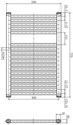 Chrome Electric Towel Radiator Warmer Rail Bathroom Heated