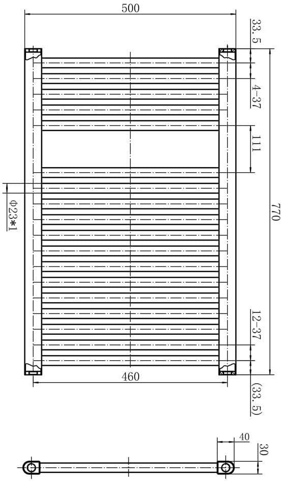 Chrome Electric Towel Radiator Warmer Rail Bathroom Heated