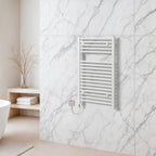 Chrome Electric Towel Radiator Warmer Rail Bathroom Heated
