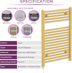 Chrome Electric Towel Radiator Warmer Rail Bathroom Heated