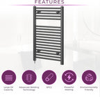 Chrome Electric Towel Radiator Warmer Rail Bathroom Heated