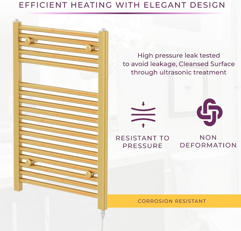 Chrome Electric Towel Radiator Warmer Rail Bathroom Heated