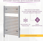 Chrome Electric Towel Radiator Warmer Rail Bathroom Heated