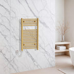 Chrome Electric Towel Radiator Warmer Rail Bathroom Heated