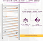 Chrome Electric Towel Radiator Warmer Rail Bathroom Heated