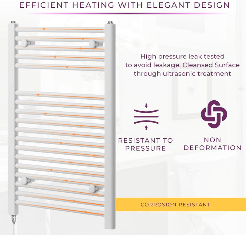 Chrome Electric Towel Radiator Warmer Rail Bathroom Heated