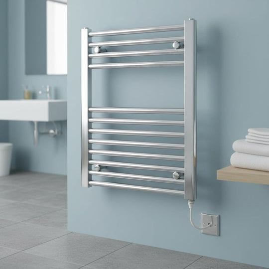 Chrome Electric Towel Rail 600MM